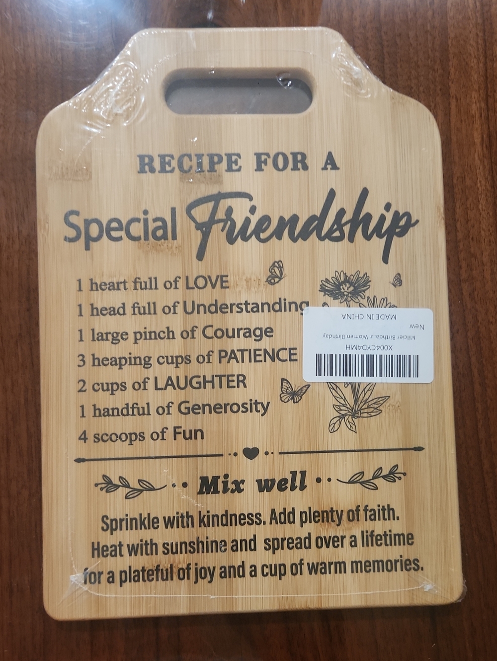 'Recipe for a Special Friendship' Decorative Cutting Board